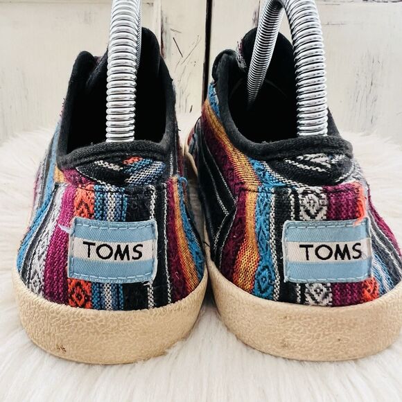 Toms Colorful Striped Aztec Southwestern Super Comfy Sneakers - Womens Size 8 - Picture 5 of 7